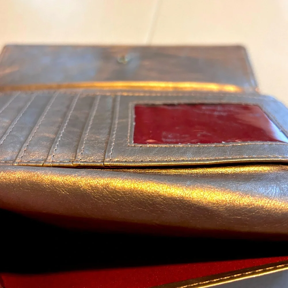 Anne Klein Wallet/Billfold/Clutch Gold Black Zebra Print Monochromatic